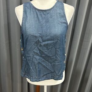Cloth & Stone Blue Denim Tank Top